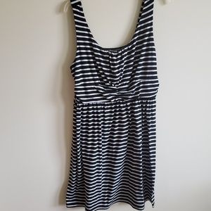 Faded Glory black and white striped dress